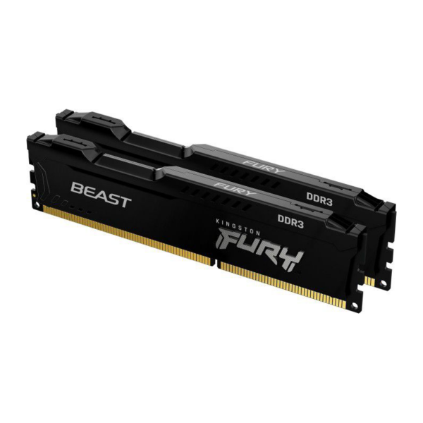 16GB (2x8GB) KINGSTON FURY Beast schwarz DDR3-1600 CL10 RAM Arbeitsspeicher Kit