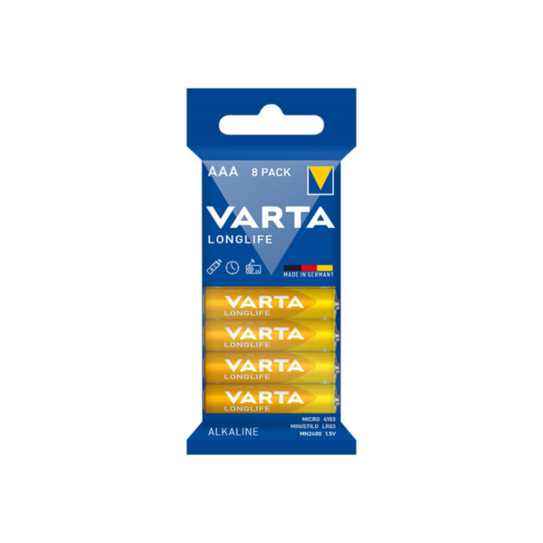 VARTA Longlife Batterie Micro AAA LR03 8er Folienverpackung