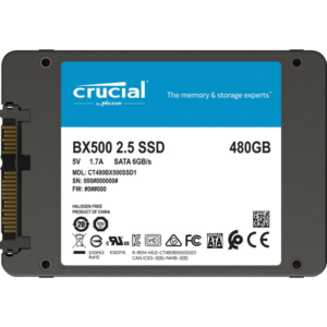 Crucial BX500 SATA SSD 480 GB 3D NAND TLC 2.5zoll