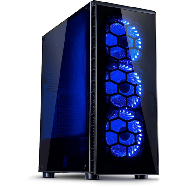 Inter-Tech CXC2 Midi Tower ATX Gaming Gehäuse Seitenfenster