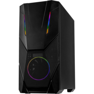 Inter-Tech IT-3303 Hornet Midi Tower ATX RGB Gaming Gehäuse mit Seitenfenster