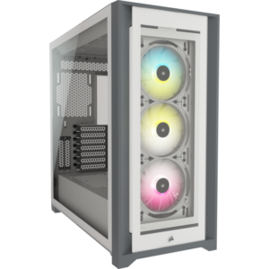 Corsair iCUE 5000X RGB Mid-Tower ATX Gaming Gehäuse weiß TG Seitenfenster