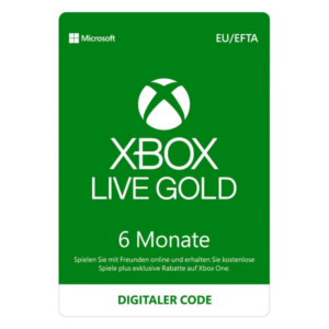 Xbox Live Gold 6 Monate Mitgliedschaft