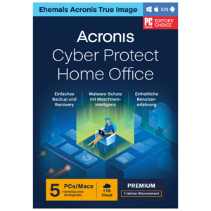 Acronis Cyber Protect Prem Subscription 5 Geräte / 1TB / 1Jahr Cloud Storage