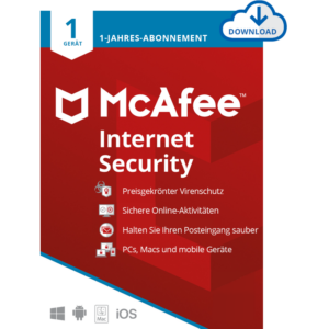 McAfee Internet Security 1-Gerät 1-Jahres-Lizenz