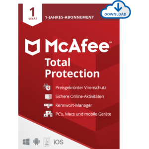McAfee Total Protection 1-Gerät 1-Jahres-Lizenz