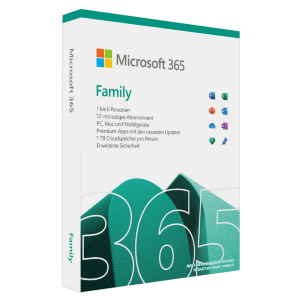 Microsoft 365 Family Box [inkl. Office Apps]