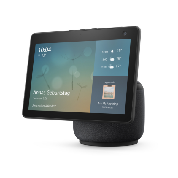 Amazon Echo Show 10 (3. Gen) Smart Display mit Bewegungsfunktion Anthrazit