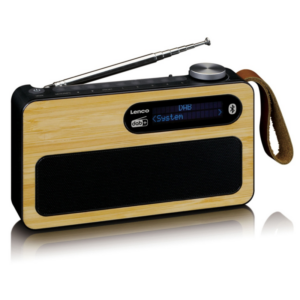 Lenco PDR-040 Bamboo Tragbares DAB+ FM-Radio mit BT