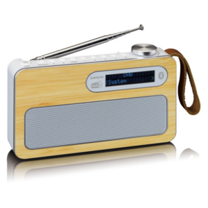 Lenco PDR-040 Bamboo Tragbares DAB+ FM-Radio mit BT