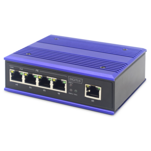 DIGITUS Fast Ethernet Industrieller 4x Port Switch + 1x Uplink Port