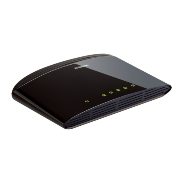 D-Link DES-1005D 5 Port 10/100Mbps Switch Version rund schwarz