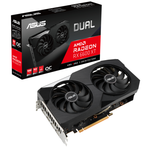 ASUS AMD Radeon RX 6600 XT OC Dual Grafikkarte 8GB GDDR6 3xDP/HDMI