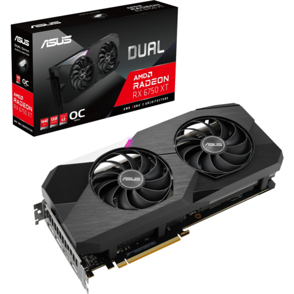 ASUS AMD Radeon RX 6750 XT Dual OC Grafikkarte 12GB GDDR6 3xDP/HDMI