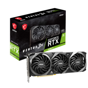 MSI GeForce RTX 3060Ti Ventus 3X OC LHR 8GB GDDR6 Gaming Grafikkarte 3xDP/HDMI