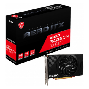 MSI AMD Radeon RX 6400 AERO ITX 4GB GDDR6 Grafikkarte DP/HDMI