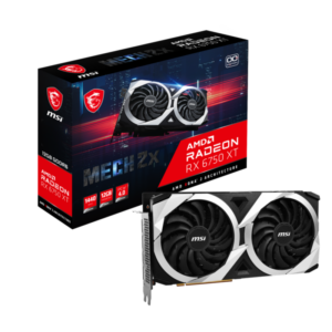 MSI AMD Radeon RX 6750 XT Mech 2X 12G OC 12GB Grafikkarte GDDR6 HDMI/3x DP