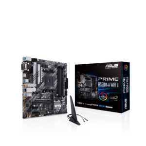 ASUS Prime B550M-A WIFI II mATX Mainboard Sockel AM4 M.2/USB3.2/HDMI/DVI/VGA/BT