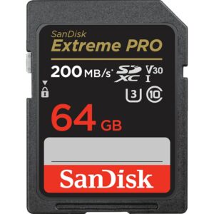SanDisk Extreme Pro 64 GB SDXC Speicherkarte 2022 (bis 200 MB/s