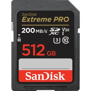 SanDisk Extreme Pro 512 GB SDXC Speicherkarte 2022 (bis 200 MB/s