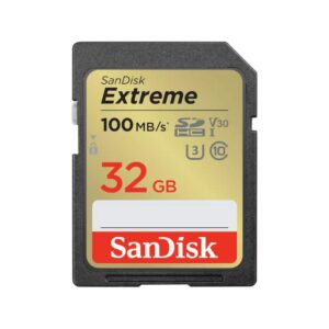 SanDisk Extreme 32 GB SDHC Speicherkarte 2022 (bis zu 100MB/s