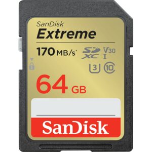 SanDisk Extreme 64GB SDXC Speicherkarte 2022 (bis zu 170MB/s