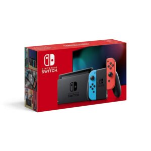 Nintendo Switch Konsole mit verbesserter Akkuleistung rot blau