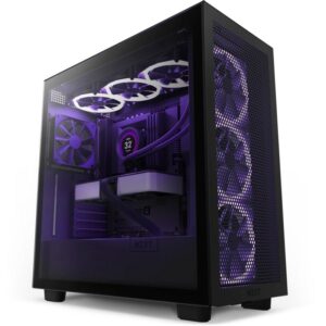 NZXT H7 Flow Black Midi Tower ATX Gaming Gehäuse schwarz mit Glasfenster