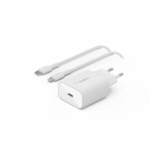 Belkin 25W USB-C Ladegerät PowerDelivery lightning Kabel 1m weiß WCA004vf1MWH-B5