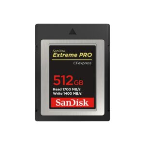 SanDisk Extreme Pro 512 GB CFexpress Typ B Speicherkarte bis zu 1700 MB/s