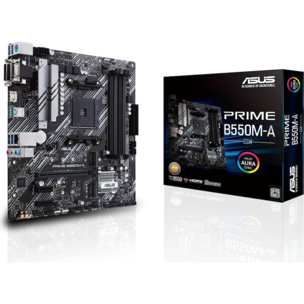 ASUS Prime B550M-A/CSM mATX Mainboard Sockel AM4 M.2/USB3.2/HDMI/DVI/VGA