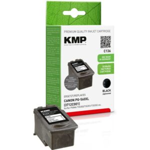 KMP Tintenpatronen Schwarz ersetzt  Canon PG560XL (3712C001)