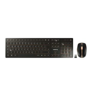 Cherry DW 9100 SLIM Kabellose Maus-Tastaturkombination schwarz französ. Layout