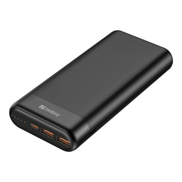 SANDBERG Powerbank 20000 mAh USB-C PD65W + 2 x USB-A QC3.0