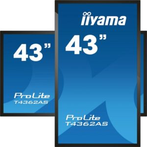 iiyama ProLite T4362AS-B1 108cm (43") 4K UHD Monitor HDMI Touchscreen