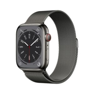 Apple Watch Series 8 LTE 45mm Edelstahl Graphit Milanaise Graphit