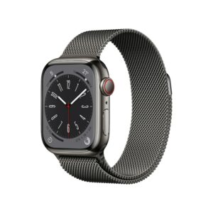 Apple Watch Series 8 LTE 41mm Edelstahl Graphit Milanaise Graphit