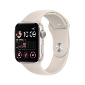 Apple Watch SE (2. Gen) GPS 44mm Aluminium Polarstern Sportarmband Polarstern