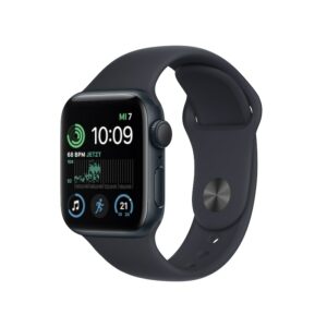 Apple Watch SE (2. Gen) GPS 40mm Aluminium Space Grau Sportarmband Mitternacht
