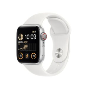 Apple Watch SE (2.Gen) LTE 40mm Aluminium Silber Sportarmband Weiß