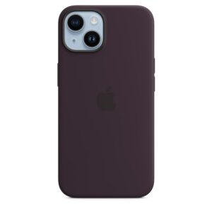 Apple Original iPhone 14 Silikon Case mit MagSafe Holunder