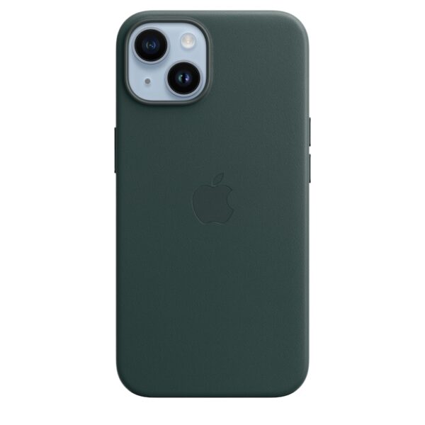 Apple Original iPhone 14 Leder Case mit MagSafe Waldgrün
