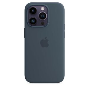 Apple Original iPhone 14 Pro Silikon Case mit MagSafe Sturmblau