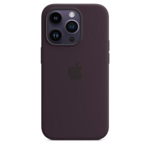 Apple Original iPhone 14 Pro Silikon Case mit MagSafe Holunder
