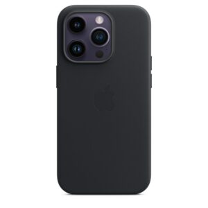 Apple Original iPhone 14 Pro Leder Case mit MagSafe Mitternacht