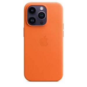 Apple Original iPhone 14 Pro Leder Case mit MagSafe Orange