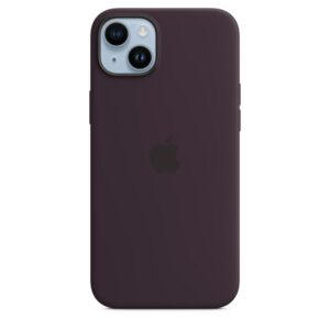 Apple Original iPhone 14 Plus Silikon Case mit MagSafe Holunder