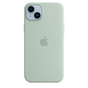 Apple Original iPhone 14 Plus Silikon Case mit MagSafe Agavengrün