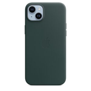Apple Original iPhone 14 Plus Leder Case mit MagSafe Waldgrün