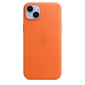 Apple Original iPhone 14 Plus Leder Case mit MagSafe Orange
